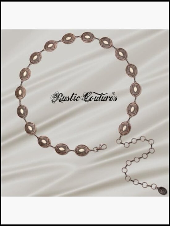 Western Concho Chain Belt Cowgirl Style Lobster Claw Clasp Medium main image 5